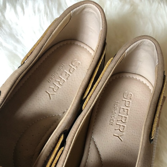 Sperry Gold Metallic and Leather Boat Shoe - Picture 4 of 8